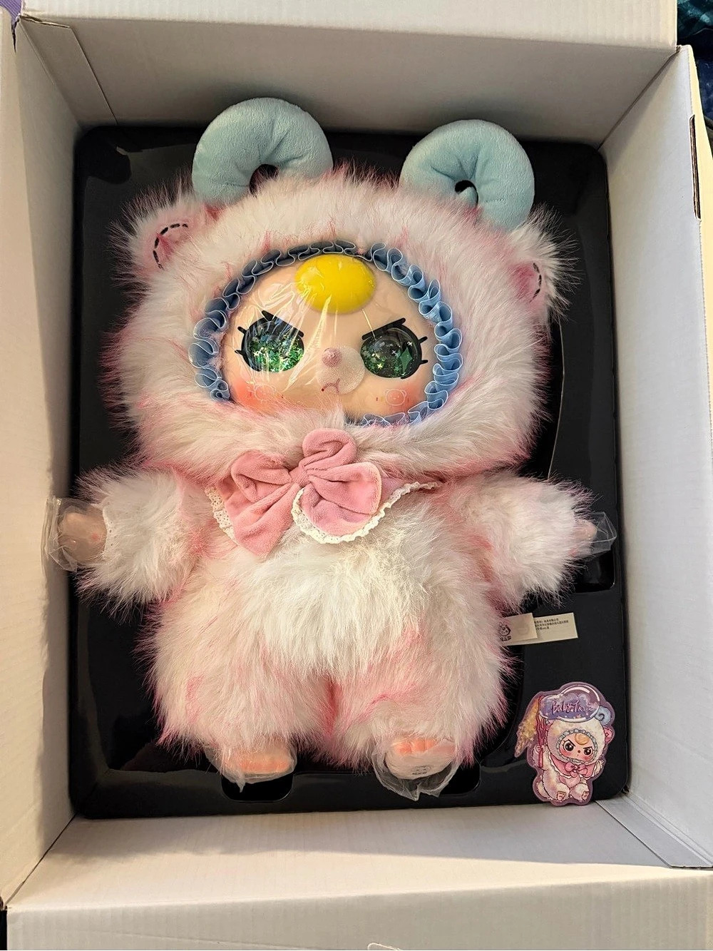 Baby Three Pink & White Plush Toy NWT